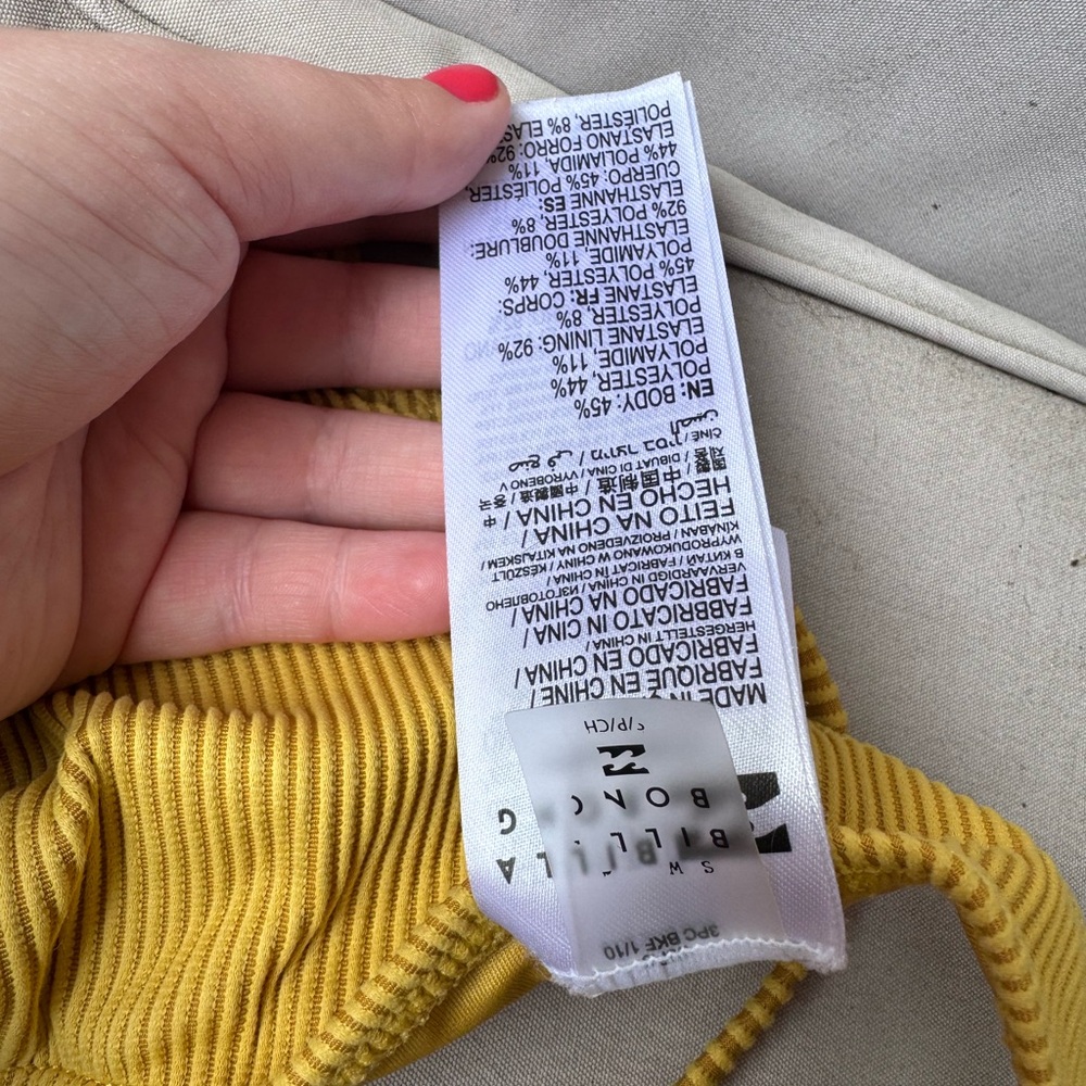 Billabong Mustard Yellow One Piece Swimsuit